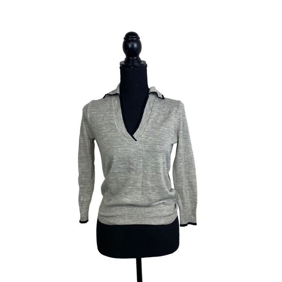 #181 J. CREW Cashmere Collard Spring Sweater - Picture 1 of 7